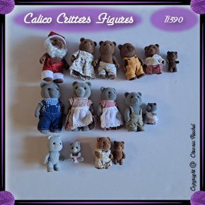 15-Pack Vintage Bear Figures